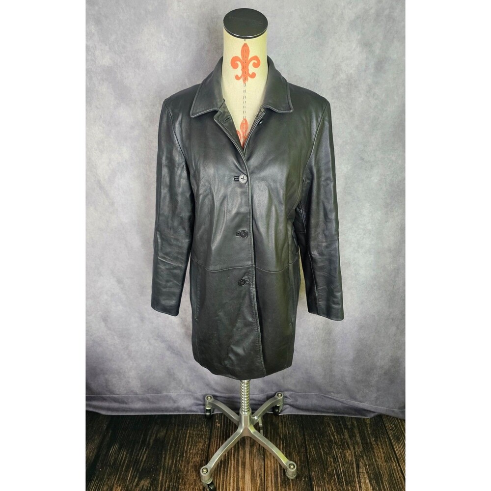 VTG Worthington Genuine Lamb Leather Black Jacket Womens M